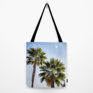 Two Palms and Skeleton Tote Bag